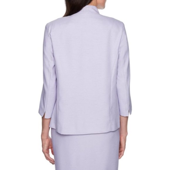 Alfred Dunner Women's Roman Holiday Lilac Cut Out  Suit Jacket Size 16W 24W  NWT - Picture 2 of 2